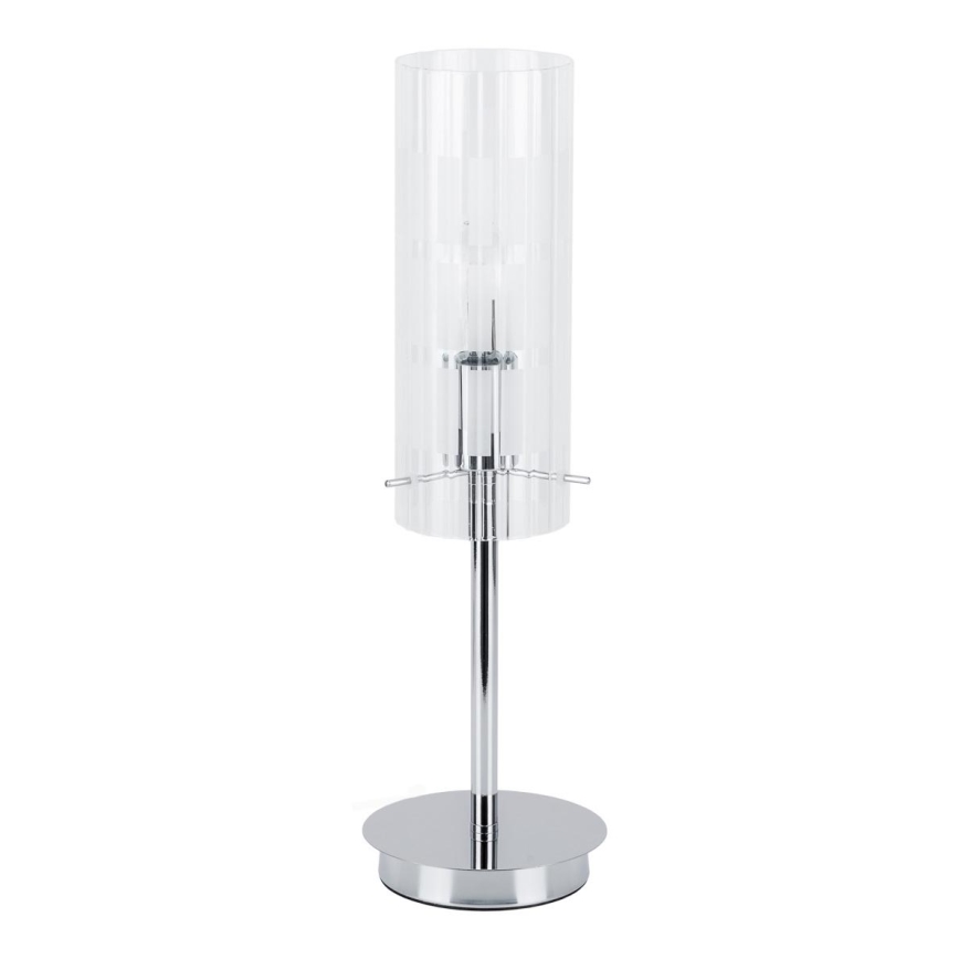 ITALUX - Bordlampe MAX 1xE27/60W/230V skinnende krom/transparent