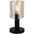 ITALUX - Bordlampe SARDO 1xE27/40W/230V sort/guldfarvet
