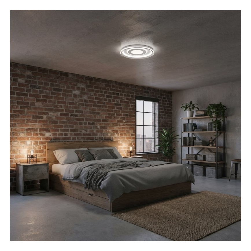 ITALUX - Dæmpbar LED loftlampe SIMNI LED/55W/230V 3000-6500K Ø 50 cm hvid + fjernbetjening