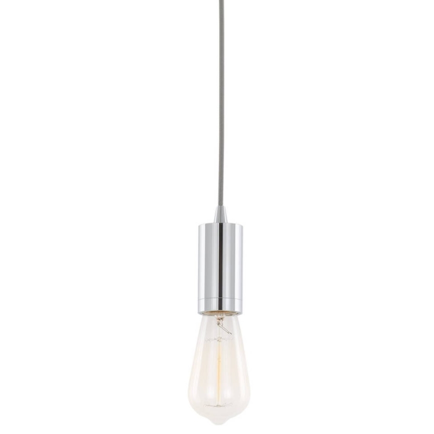 ITALUX - Pendel MODERNA 1xE27/60W/230V skinnende krom