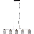ITALUX - Hængelampe på ledning SIMONA, 5 x E14 (max. 40 W), 230 V, sort/guld