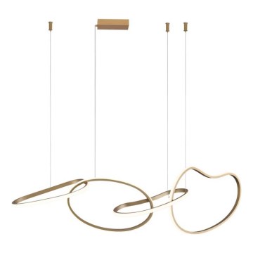 ITALUX - LED-lysekrone med wireophæng FONTE LED/60W/230V 3000/4000/6000K guld