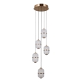 ITALUX - LED-pendel med wire ALANI 5xLED/5,6W/230V 3000K gylden