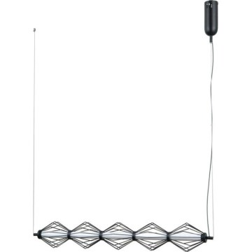 ITALUX - LED-pendel med wireophæng SEVILLA LED/25W/230V 3000K sort