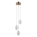 ITALUX - LED-pendel på wire ALANI 3xLED/5W/230V 3000K guld
