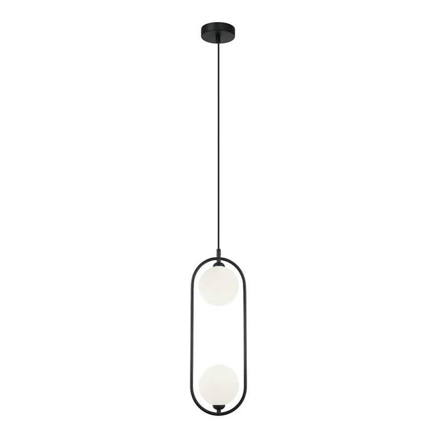 ITALUX - Loftlampe på kabel LUPUS 2xG9/25W/230V sort