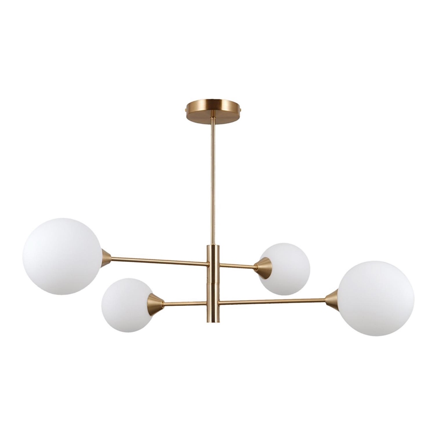 ITALUX - Loftlampe på stang EVORA 4xG9/5W/230V messing