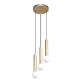 ITALUX - Lysekrone med wireophæng FILANO 3xG9/5W/230V i guld