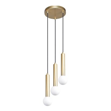 ITALUX - Lysekrone med wireophæng FILANO 3xG9/5W/230V i guld