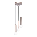 ITALUX - Lysekrone med wireophæng FILANO 3xG9/5W/230V rosaguld