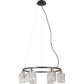 ITALUX - Lysekrone på kabel SIMONA 6xE14/40W/230V sort/guld