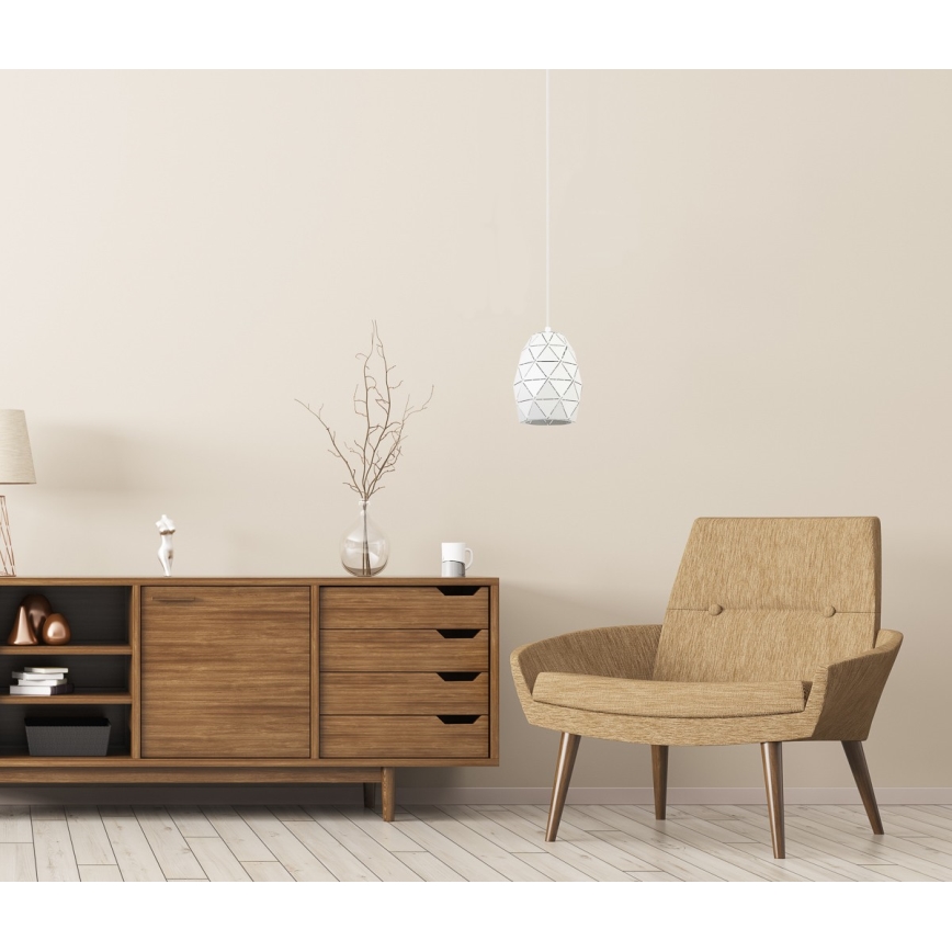 ITALUX - Pendel HARLEY 1xE27/40W/230V hvid