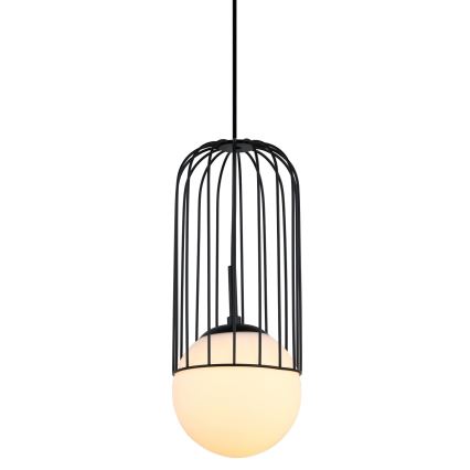 ITALUX - Pendel MATTY 1xE27/40W/230V 100 cm sort