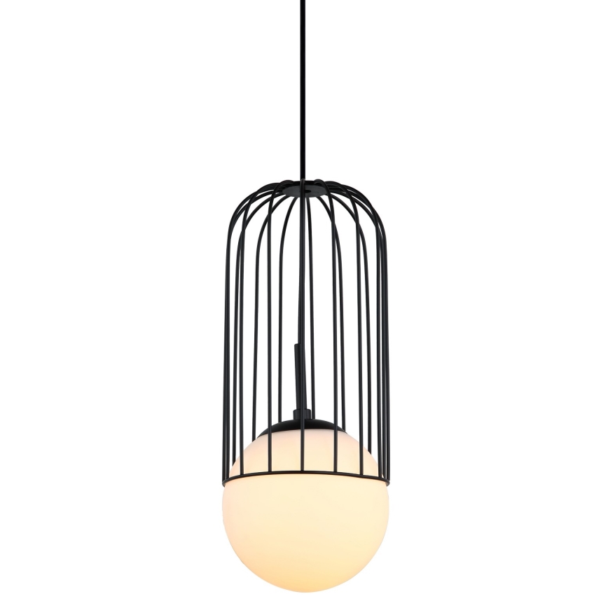 ITALUX - Pendel MATTY 1xE27/40W/230V 100 cm sort