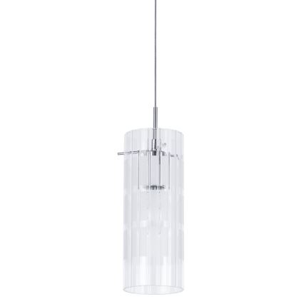 ITALUX - Pendel MAX 1xE27/60W/230V skinnende krom/transparent