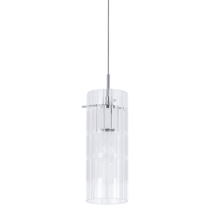 ITALUX - Pendel MAX 1xE27/60W/230V skinnende krom/transparent