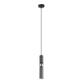 ITALUX - Pendel ISIDORA 1xGU10/25W/230V antracit/skinnende krom