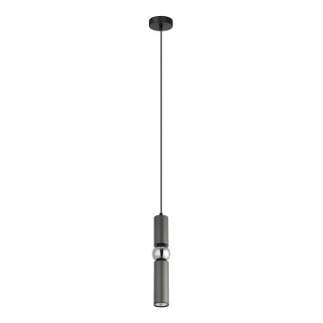 ITALUX - Pendel ISIDORA 1xGU10/25W/230V antracit/skinnende krom