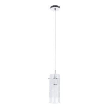 ITALUX - Pendel MAX 1xE27/60W/230V skinnende krom/transparent