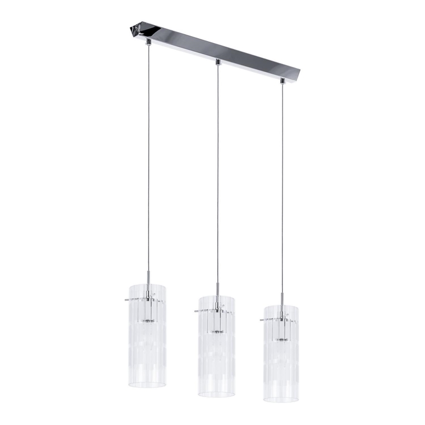 ITALUX - Pendel MAX 3xE27/60W/230V skinnende krom/transparent