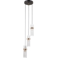 ITALUX - Pendel med kabel TARASO 3xE14/40W/230V sort/guld
