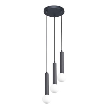 ITALUX - Pendel med wire FILANO 3xG9/5W/230V sort