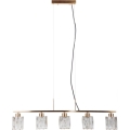 ITALUX - Pendel med wireophæng SIMONA 5xE14/40W/230V guld