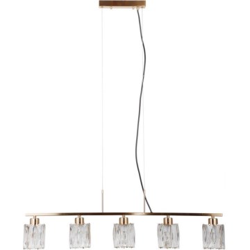 ITALUX - Pendel med wireophæng SIMONA 5xE14/40W/230V guld