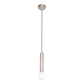 ITALUX - Pendel på kabel FILANO 1xG9/5W/230V rosaguldfarvet