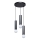 ITALUX - Pendel på kabel MACERA 3xE27/40W/230V sort