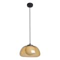 ITALUX - Pendel på ledning AINALE 1xG9/7W/230V sort/røget brun