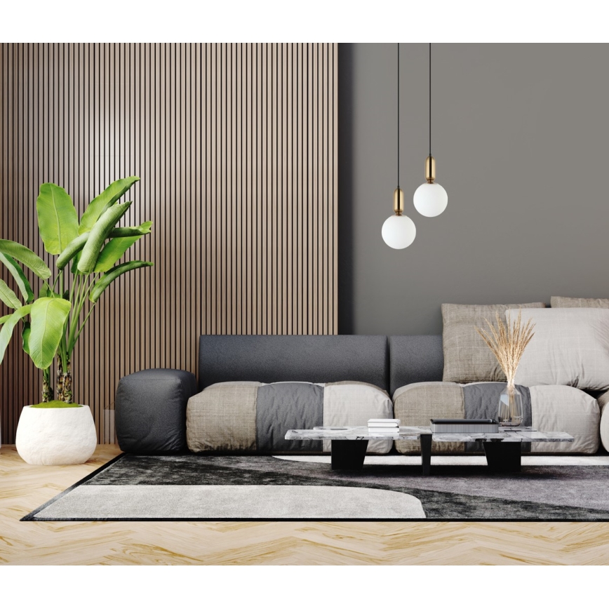 ITALUX - Loftlampe på kabel ALDEVA 1xE27/40W/230V Ø 20 cm sort/bronze