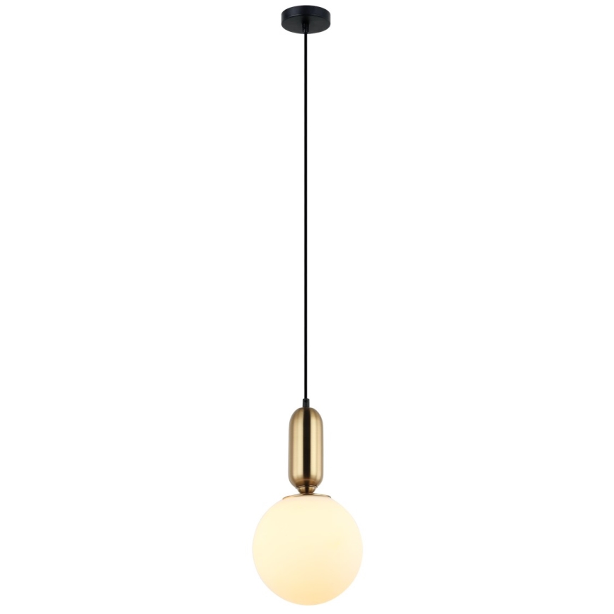 ITALUX - Loftlampe på kabel ALDEVA 1xE27/40W/230V Ø 20 cm sort/bronze
