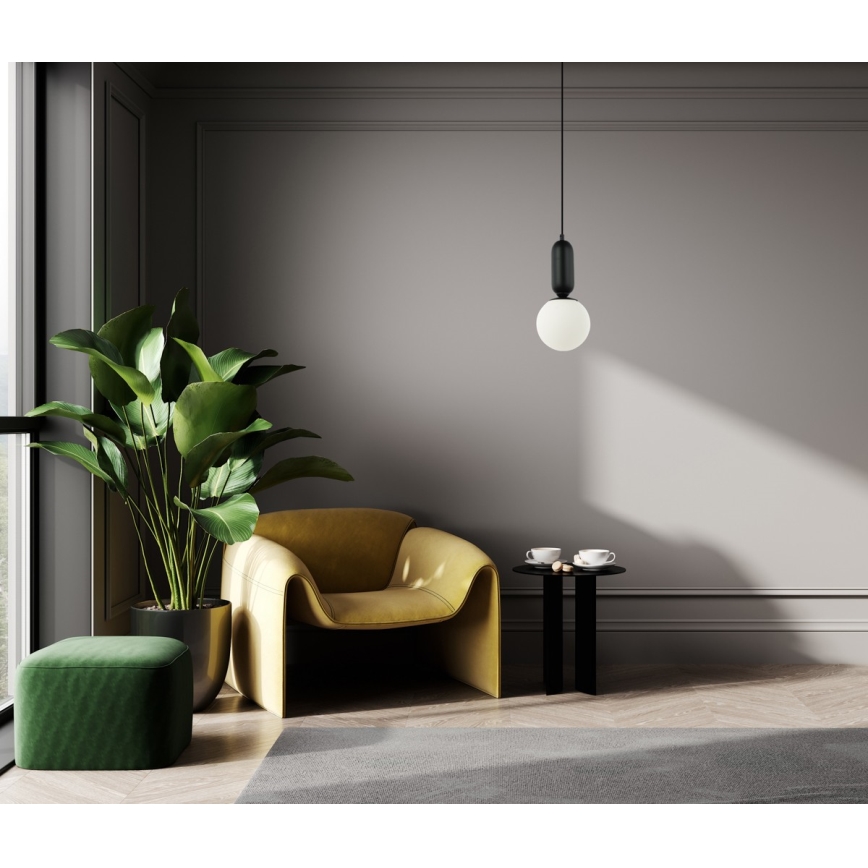 ITALUX - Pendel ALDEVA 1xE27/40W/230V sort