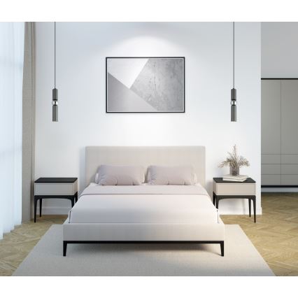 ITALUX - Pendel ISIDORA 1xGU10/25W/230V antracit/skinnende krom
