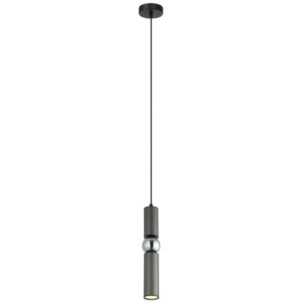 ITALUX - Pendel ISIDORA 1xGU10/25W/230V antracit/skinnende krom
