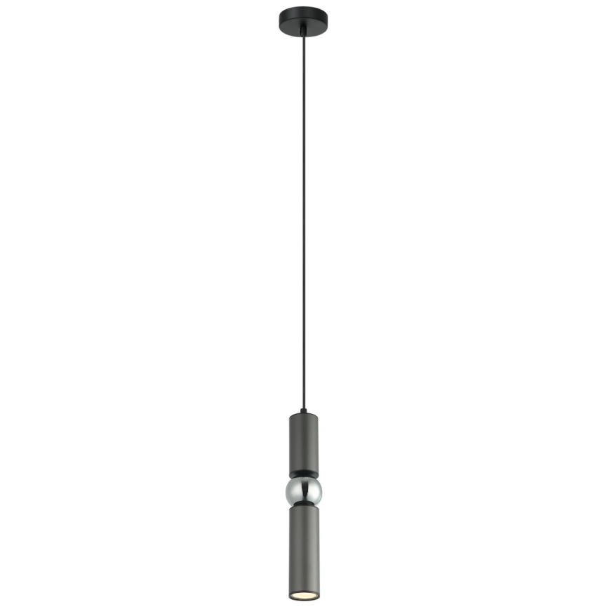 ITALUX - Pendel ISIDORA 1xGU10/25W/230V antracit/skinnende krom
