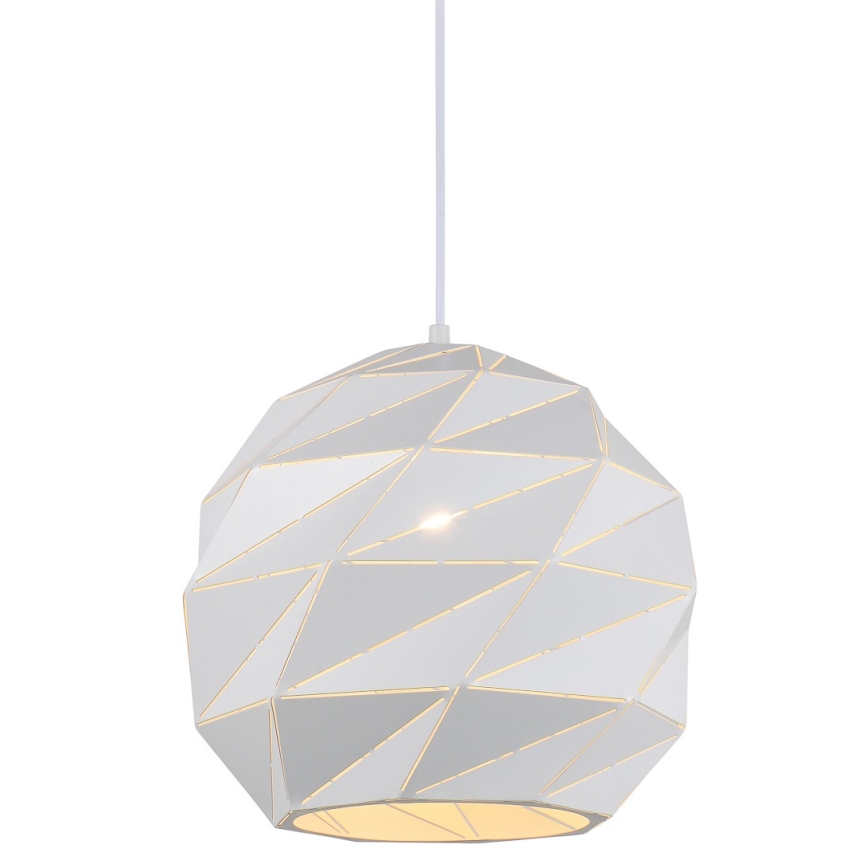 ITALUX - Pendel PALERMO 1xE27/40W/230V diameter 32 cm hvid