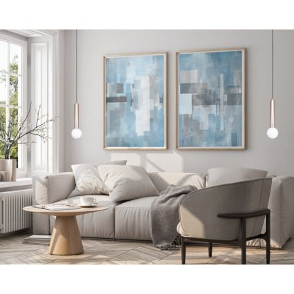 ITALUX - Pendel på kabel FILANO 1xG9/5W/230V rosaguldfarvet