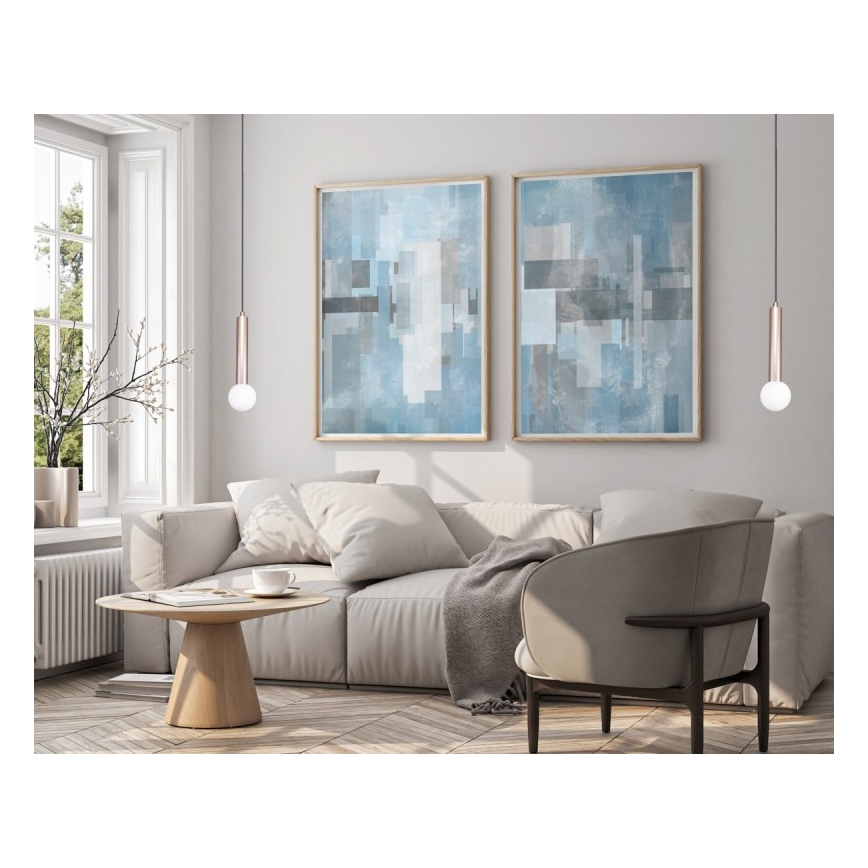 ITALUX - Pendel på kabel FILANO 1xG9/5W/230V rosaguldfarvet