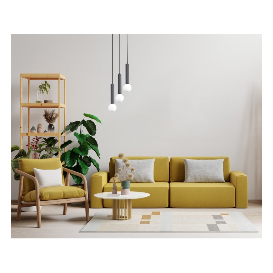 ITALUX - Pendel med wire FILANO 3xG9/5W/230V sort