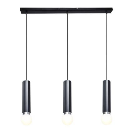 ITALUX - Loftpendel på ledning MACERA 3xE27/40W/230V sort