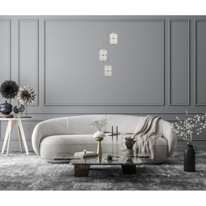 ITALUX - LED-pendel på wire ALANI 3xLED/5W/230V 3000K sort/guld