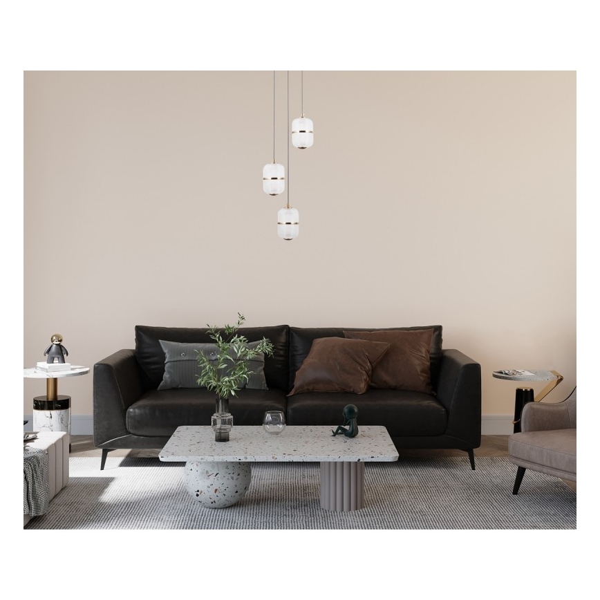 ITALUX - LED-pendel på wire ALANI 3xLED/5W/230V 3000K guld
