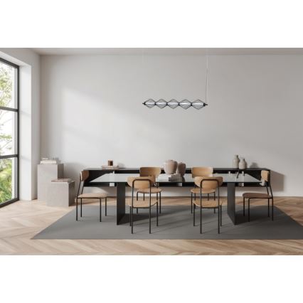 ITALUX - LED-pendel med wireophæng SEVILLA LED/25W/230V 3000K sort