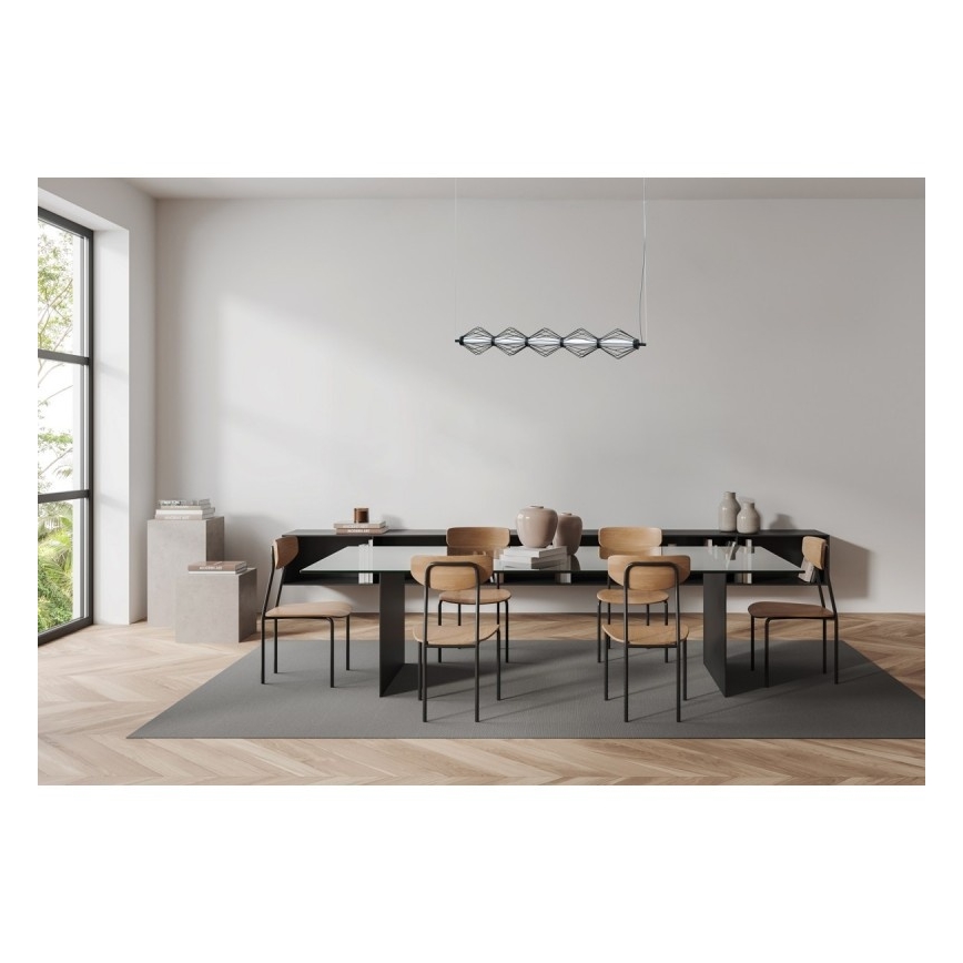 ITALUX - LED-pendel med wireophæng SEVILLA LED/25W/230V 3000K sort