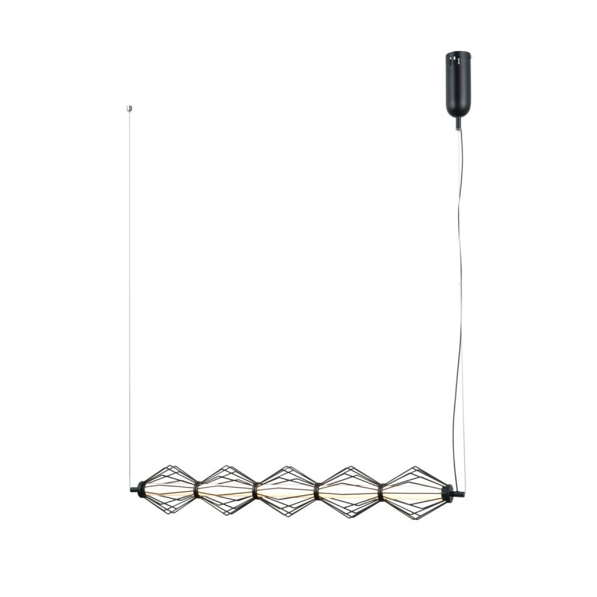 ITALUX - LED-pendel med wireophæng SEVILLA LED/25W/230V 3000K sort