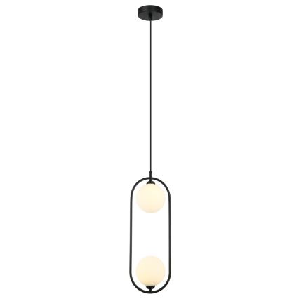 ITALUX - Loftlampe på kabel LUPUS 2xG9/25W/230V sort