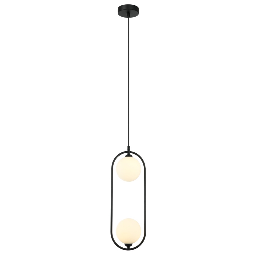 ITALUX - Loftlampe på kabel LUPUS 2xG9/25W/230V sort