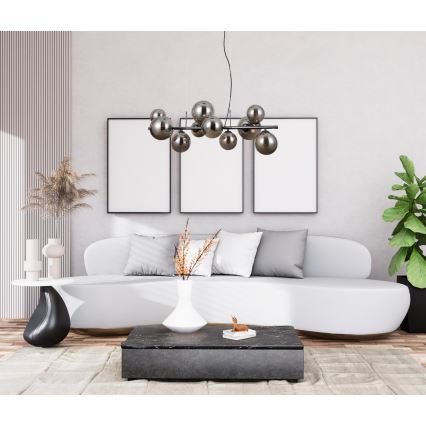ITALUX - Pendel CANELLO 10xG9/5W/230V sort